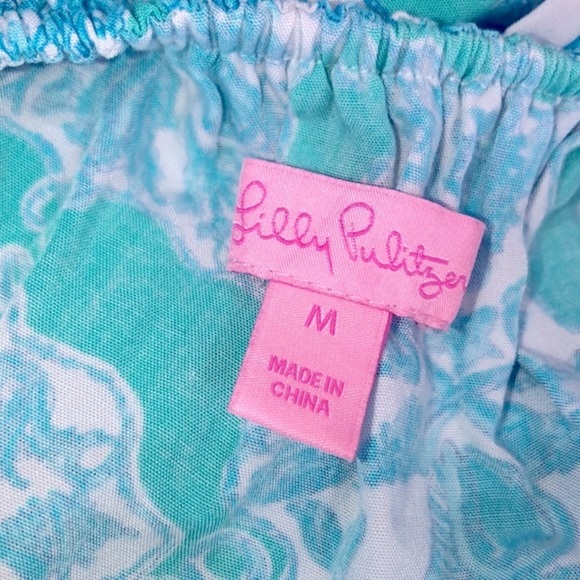 Lilly Pulitzer turquoise summer dress size medium - Picture 4 of 7